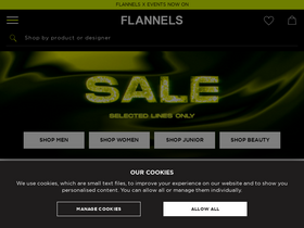 'flannels.ie' screenshot