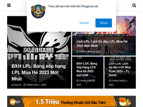 'phegame.net' screenshot