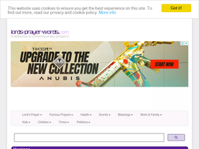 'lords-prayer-words.com' screenshot