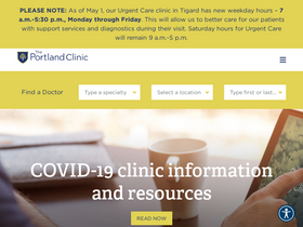 'theportlandclinic.com' screenshot