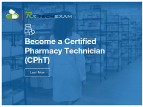 'rxtechexam.com' screenshot