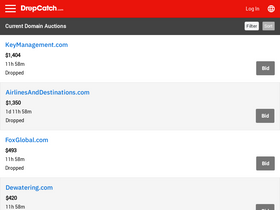 'dropcatch.com' screenshot
