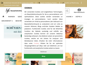 'beautyfashionshop.de' screenshot