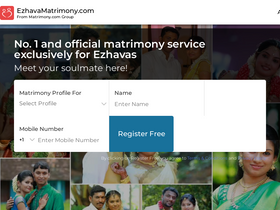 'ezhavamatrimony.com' screenshot