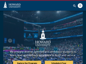 'cnahs.howard.edu' screenshot