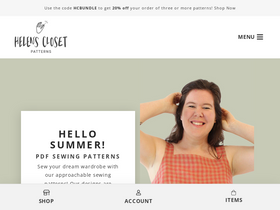 'helensclosetpatterns.com' screenshot