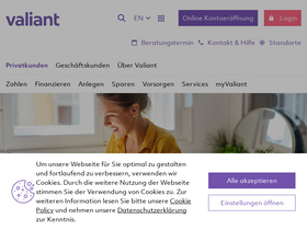 'valiant.ch' screenshot