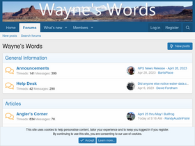 'wayneswords.net' screenshot
