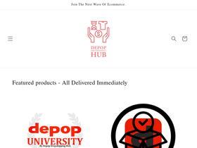 depopdropshippinghub.com homepage screenshot