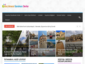 'gezilmesigerekenyerler.com' screenshot