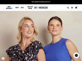 Of Mercer homepage screenshot