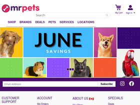 'mrpets.ca' screenshot