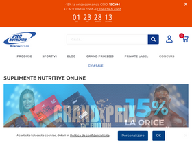 'pronutrition.ro' screenshot