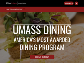 'umassdining.com' screenshot