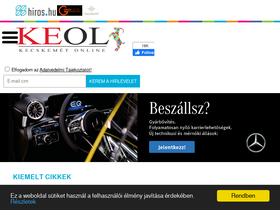 'keol.hu' screenshot