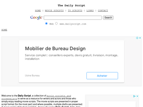 'dailyscript.com' screenshot