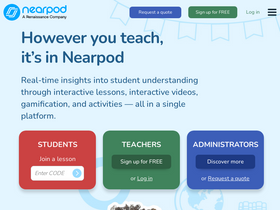 'nearpod.com' screenshot