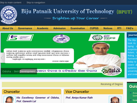 'bput.ac.in' screenshot