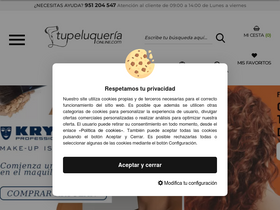 'tupeluqueriaonline.com' screenshot