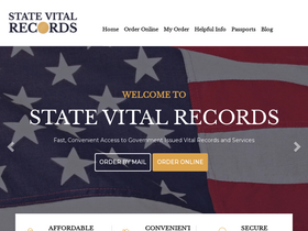 'statevitalrecords.org' screenshot