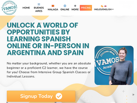 'vamospanish.com' screenshot