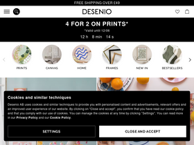 'desenio.co.uk' screenshot
