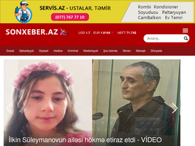 'sonxeber.az' screenshot
