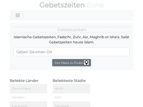 'gebetszeiten.zone' screenshot