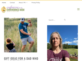 'confessionsofanover-workedmom.com' screenshot