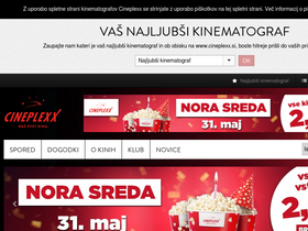 'cineplexx.si' screenshot