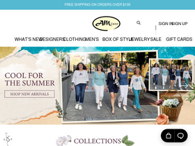 amluxeapparel.com homepage screenshot