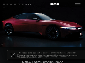'delorean.com' screenshot