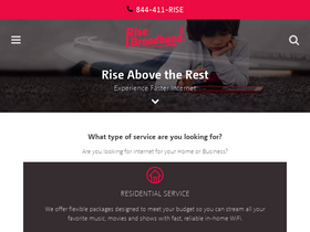 'risebroadband.com' screenshot