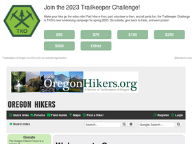 'oregonhikers.org' screenshot