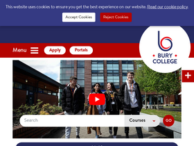 'burycollege.ac.uk' screenshot