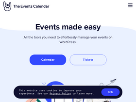 'theeventscalendar.com' screenshot