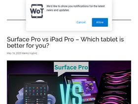 'worldoftablet.com' screenshot
