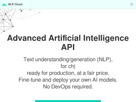 'nlpcloud.com' screenshot