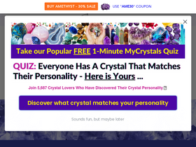 'mycrystals.com' screenshot