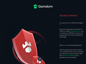 'gamdom.com' screenshot