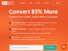 'hellobar.com' screenshot