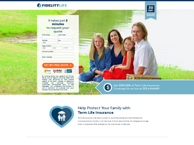 'fidelitylifeinsurance.com' screenshot