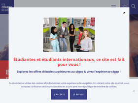 'cegepsquebec.ca' screenshot