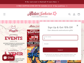 ateliersakura.ca homepage screenshot
