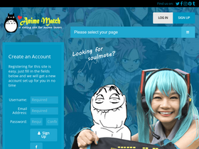 'animematch.com' screenshot