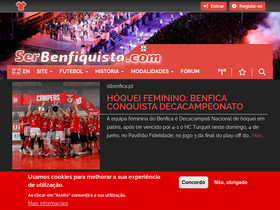 'serbenfiquista.com' screenshot
