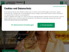 'consorsfinanz.de' screenshot