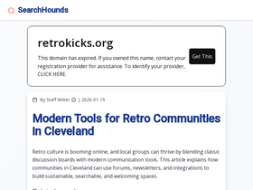 retrokicks.org homepage screenshot