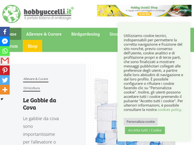 'hobbyuccelli.it' screenshot