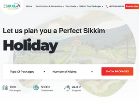 'esikkimtourism.in' screenshot